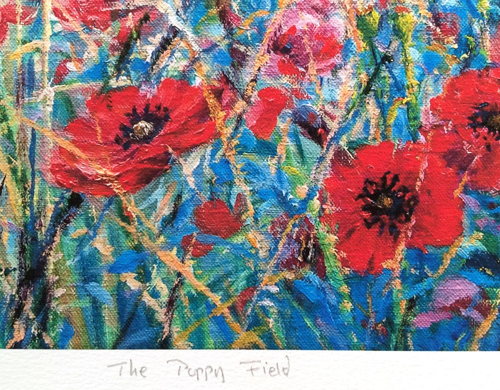 Limited Edition Print. The Poppy Field.  By Ted Dyer