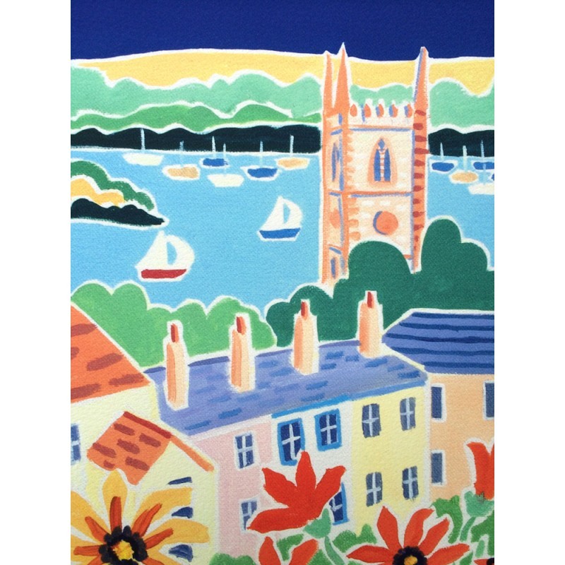 &#39;Over the Rooftops, Fowey&#39;. Limited Edition Print by Cornish Artist Joanne Short