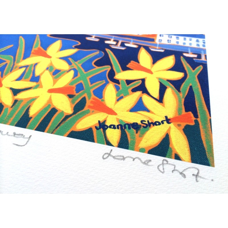 &#39;Spring Sunset, Fowey&#39;. Limited Edition Print by Cornish Artist Joanne Short