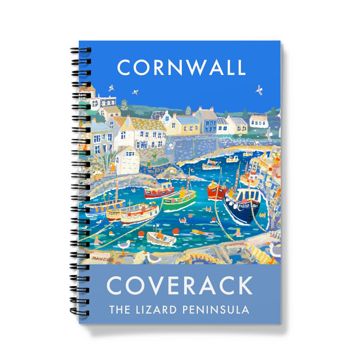 Coverack Harbour Cornwall. Cornish Contemporary Art Notebook by John Dyer
