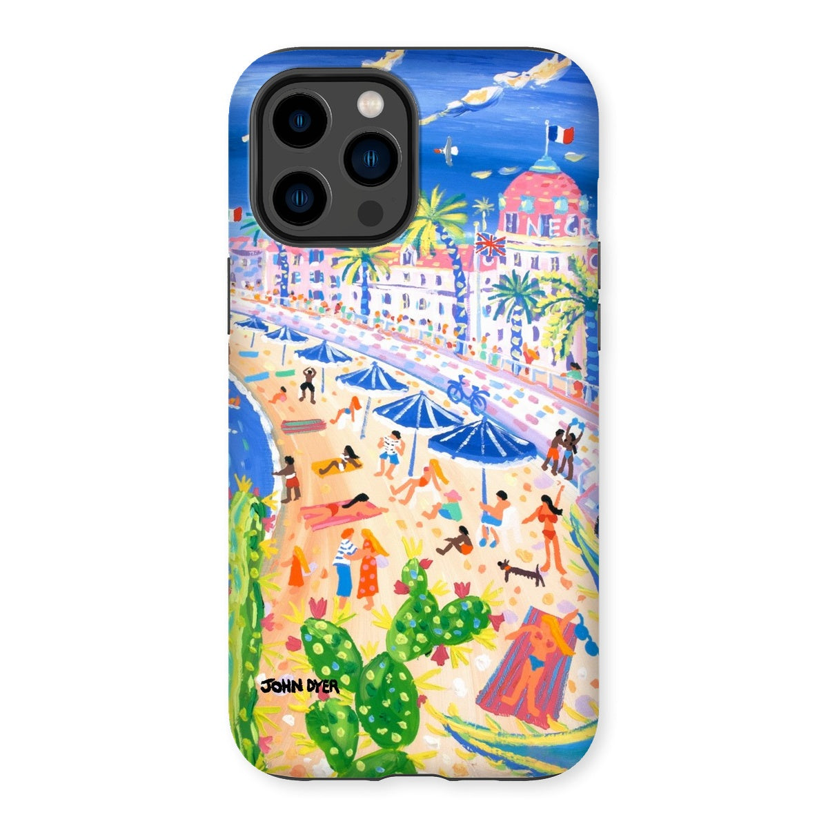 Tough Art iPhone Case. Nice Beach, Promenade des Anglais, France. Artist John Dyer. French Art Gallery