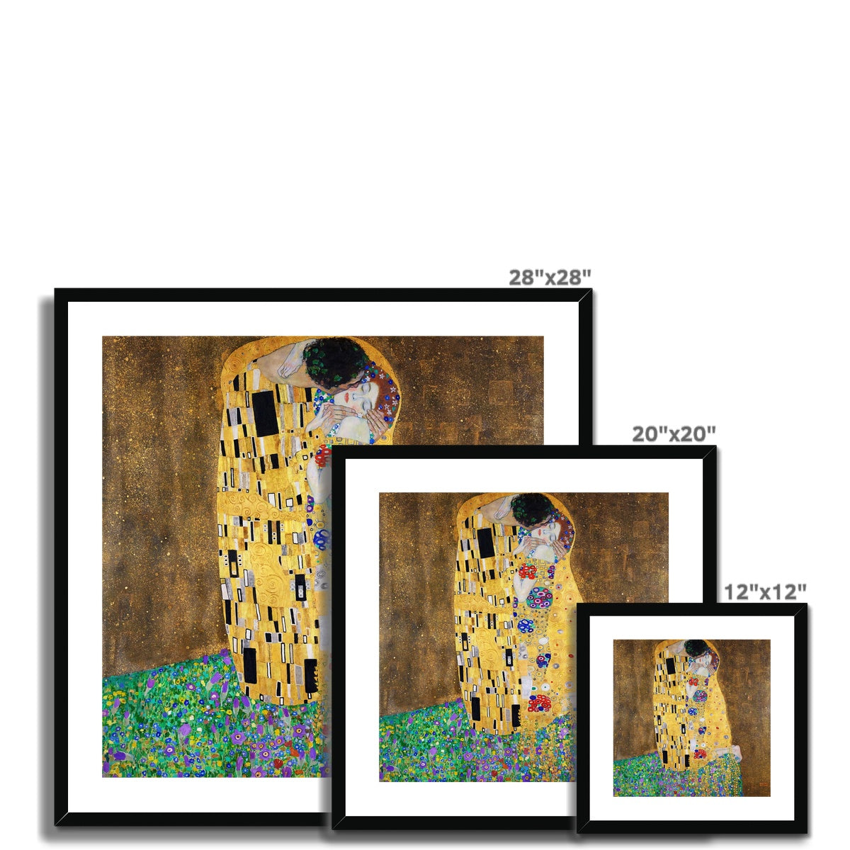 Gustav Klimt Framed Open Edition Art Print. &#39;The Kiss&#39;. Art Gallery Historic Art