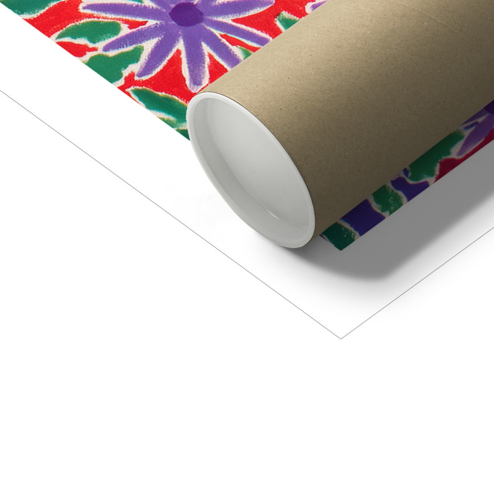 Joanne Short Fine Art Open Edition Art Print. 'Patchwork Flowers and Pink Sky, Clos du Peyronnet, Menton'. French Art Gallery