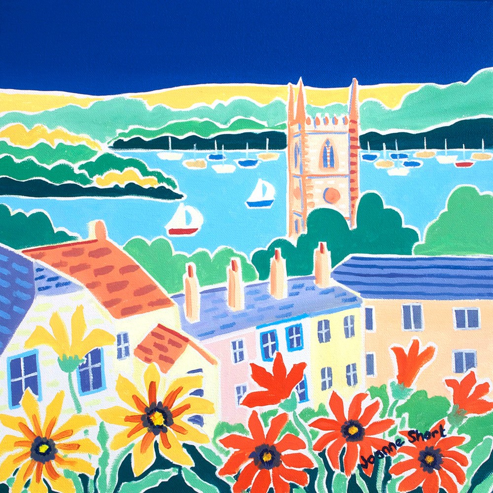 Over the Rooftops, Fowey. Original painting by Joanne Short