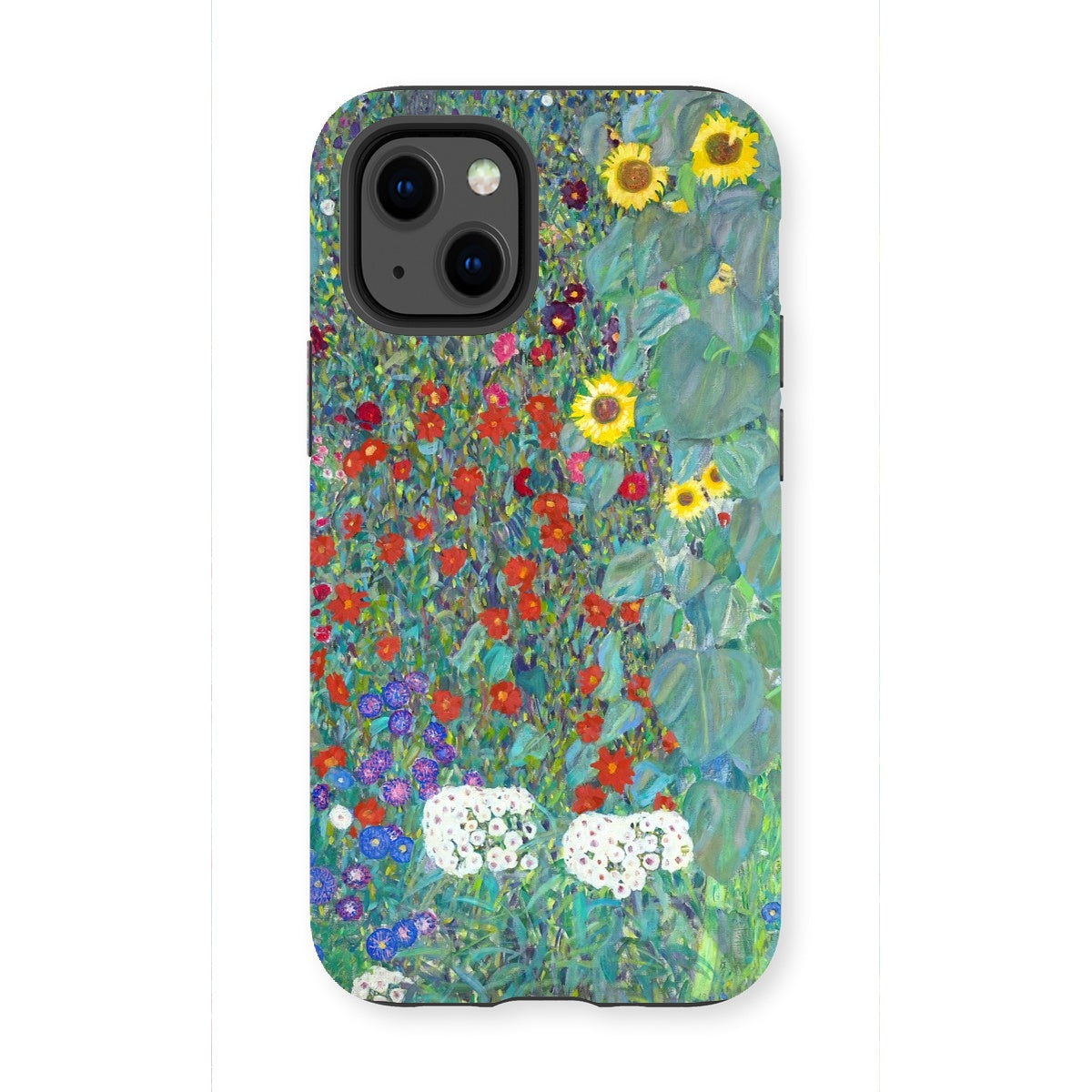 Tough Art Phone Case. 'Cottage Garden with Sunflowers'. Artist Gustav Klimt. British Art Gallery