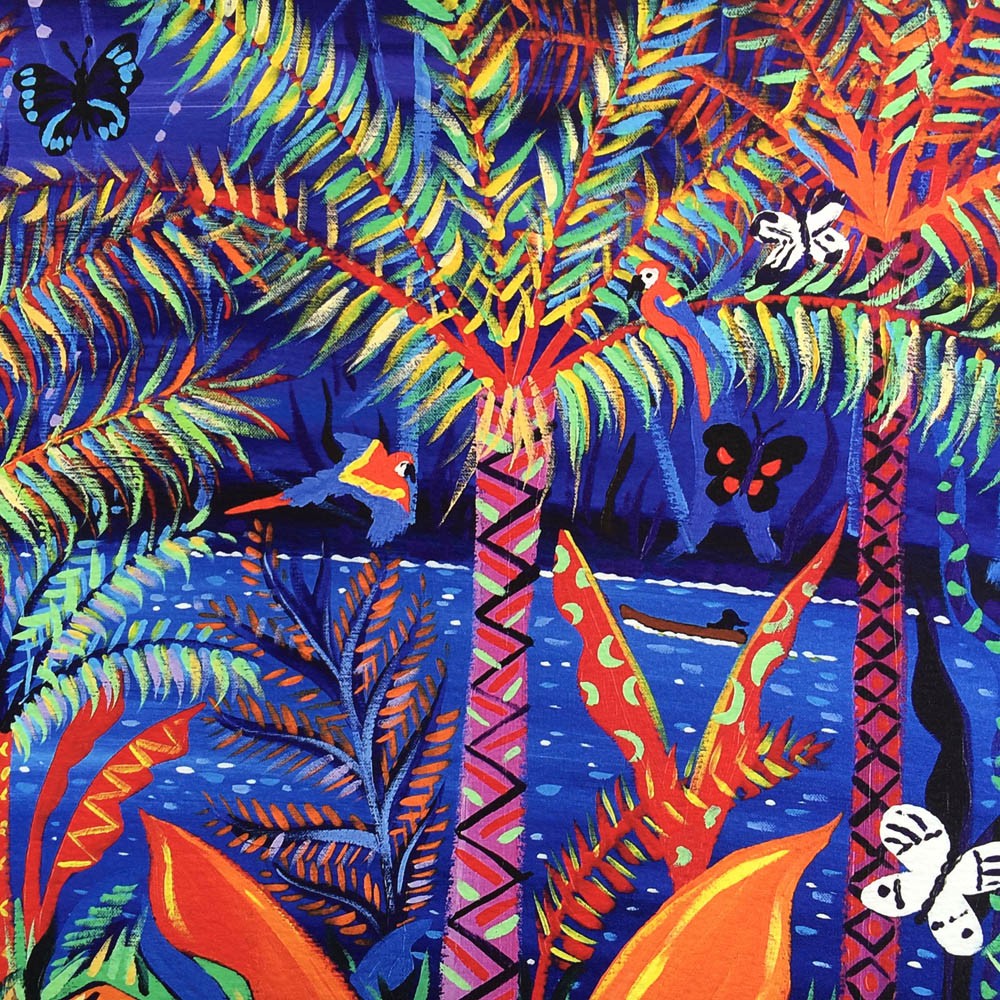 Limited edition rainforest environmental print by artist John Dyer. &#39;Kênê. At one with Nature. Amazon Rainforest&#39;.