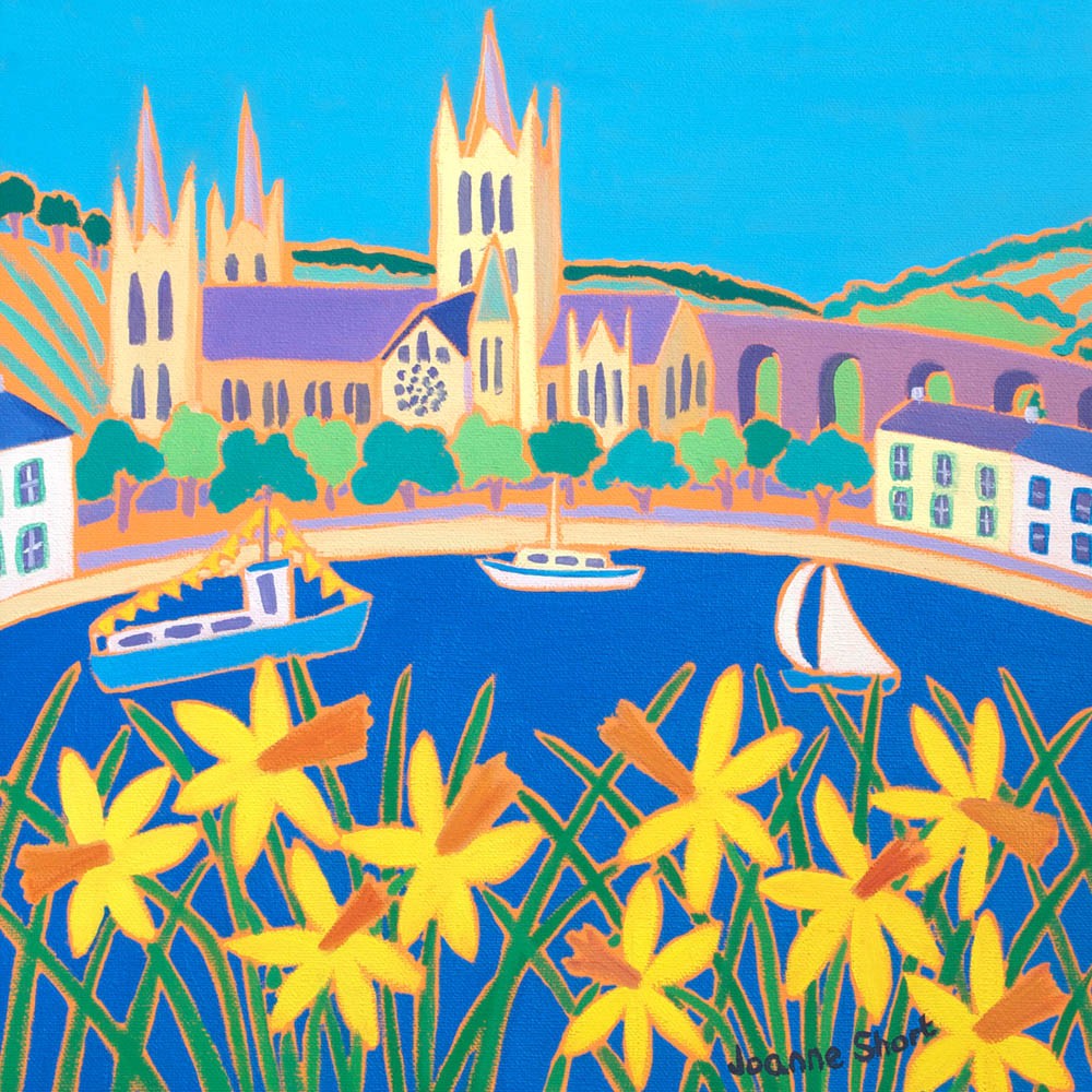 Looking through the Daffodils, Truro. Original Oil Painting by Joanne Short