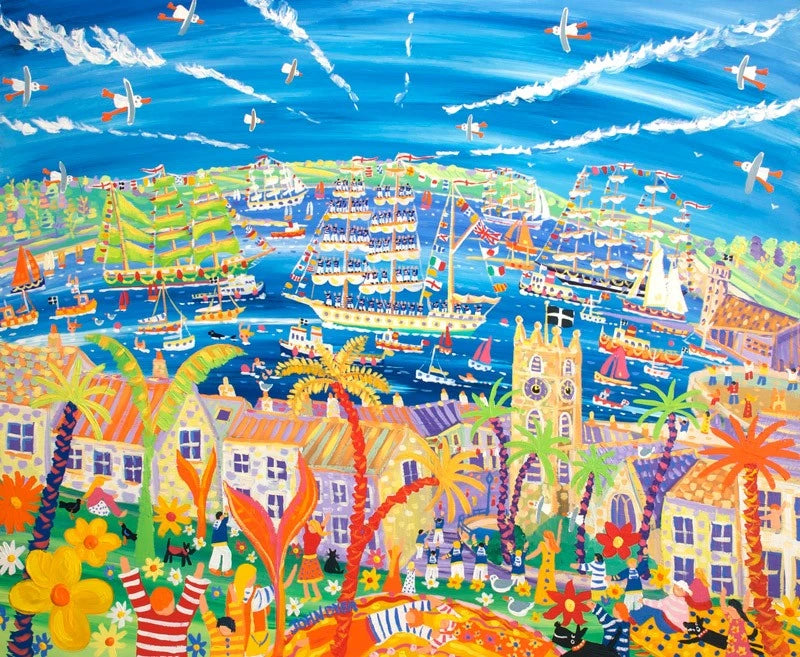 Official Limited Edition Print for Tall Ships Regatta by John Dyer. 'Tall Ships and Small Ships 2008 Falmouth'. Cornwall Art Gallery Print John Dyer