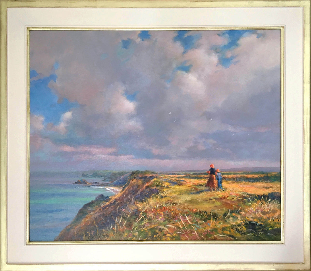 Late Summer, North Cliffs, Cornwall.  By British Artist Ted Dyer. Original Oil Painting on Canvas.