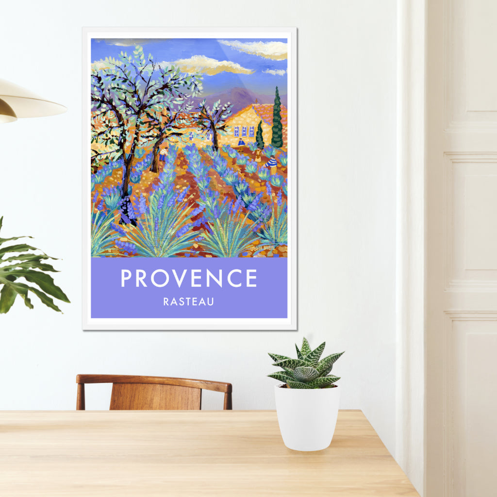 Wall Art Poster Print of Lavender Harvest, Rasteau, Provence, France by John Dyer