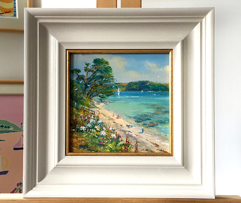 Original Painting by Ted Dyer. Summers Beach. St Mawes