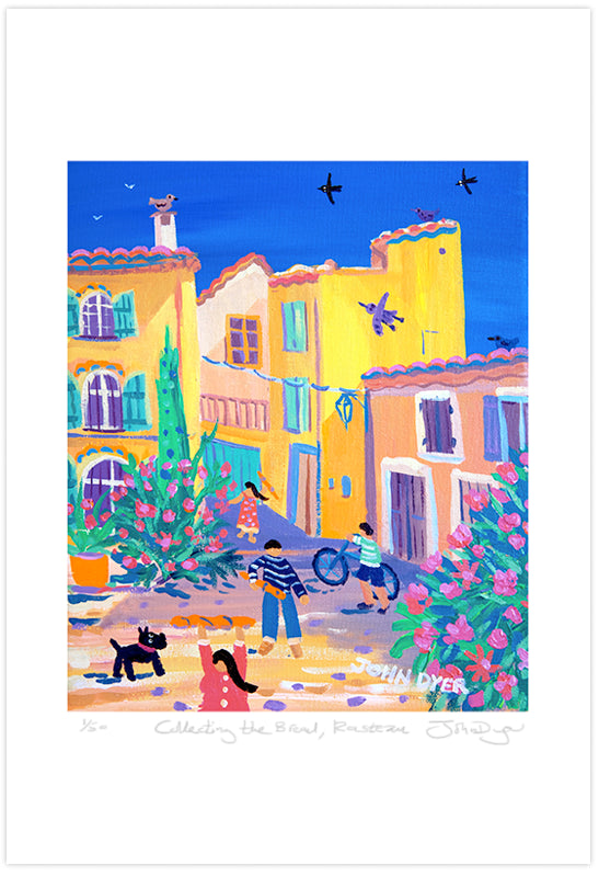 John Dyer Limited Edition French Print. Collecting the Bread, Rasteau, Provence, France