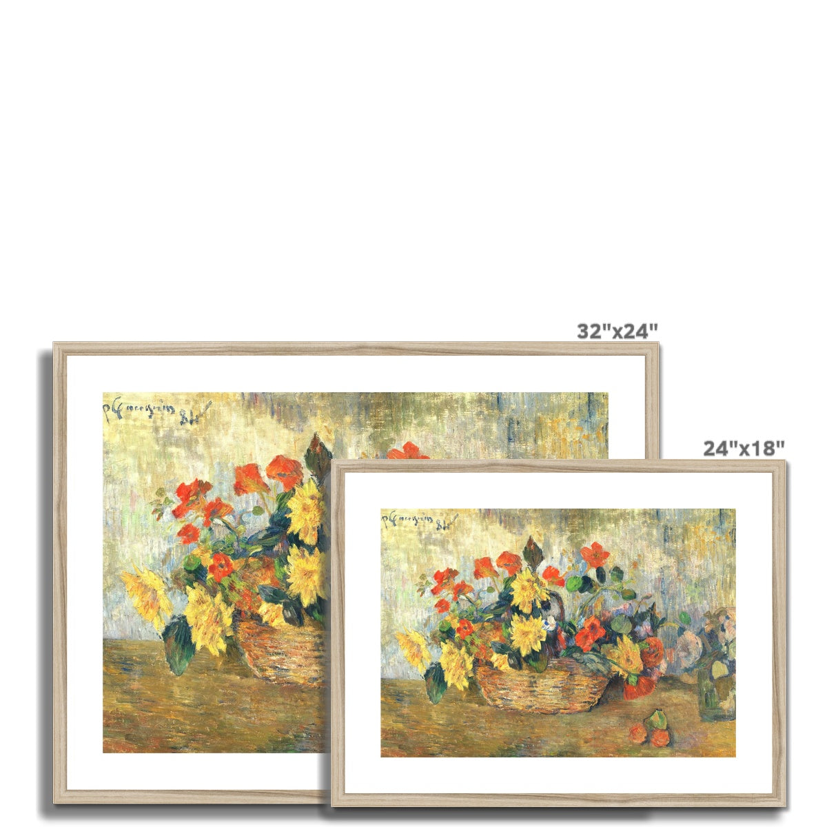 &#39;Flowers&#39; Still Life by Paul Gauguin. Framed Open Edition Fine Art Print. Historic Art