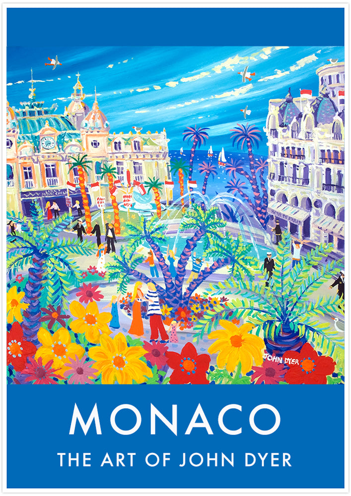 Travel Wall Art Poster Print by John Dyer. Casino Square, Monaco, Monte-Carlo, France