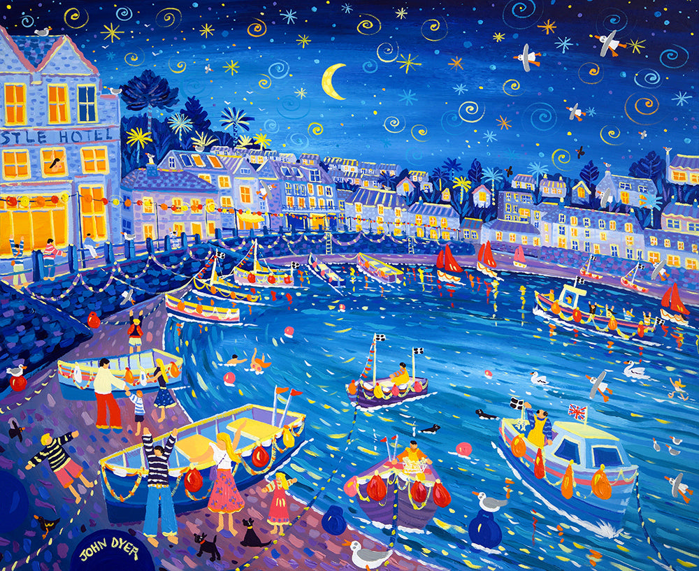 John Dyer Painting. Balmy Summer Evening, St Mawes