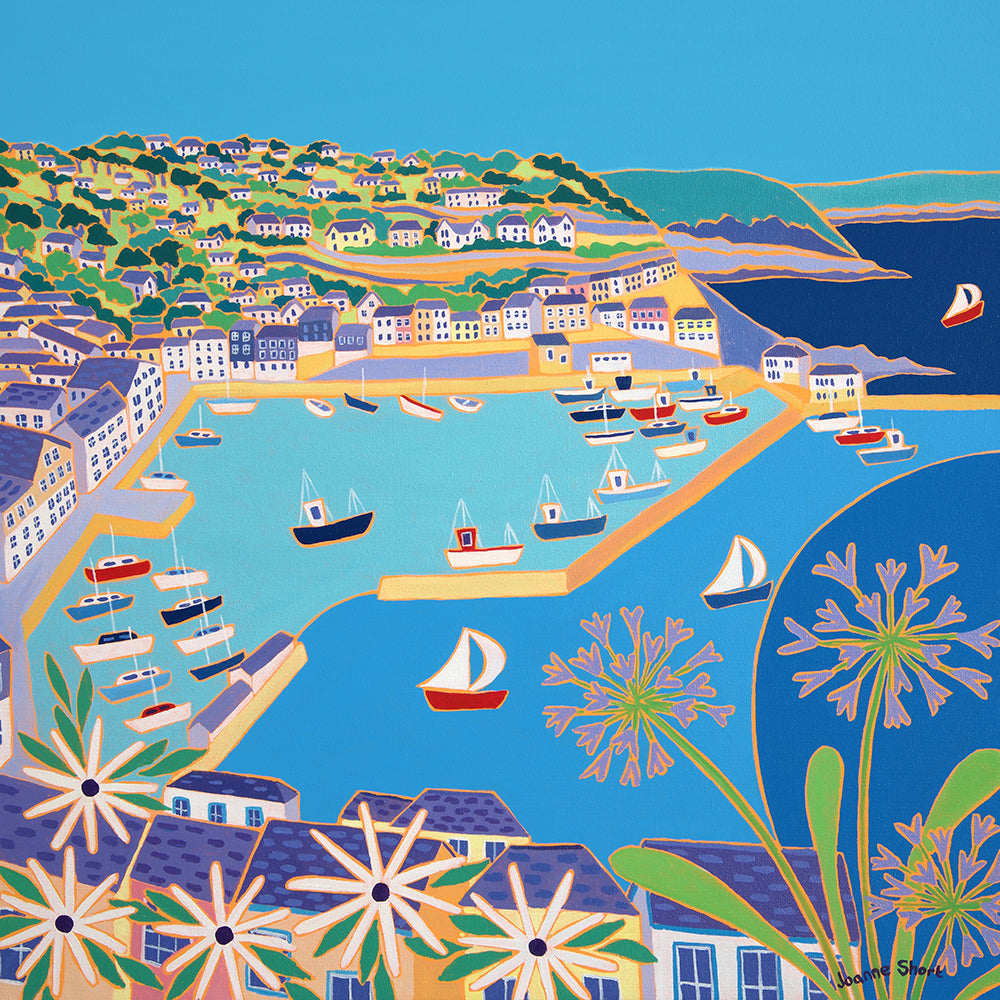 Original Painting by Joanne Short. View across the Harbour, Mevagissey