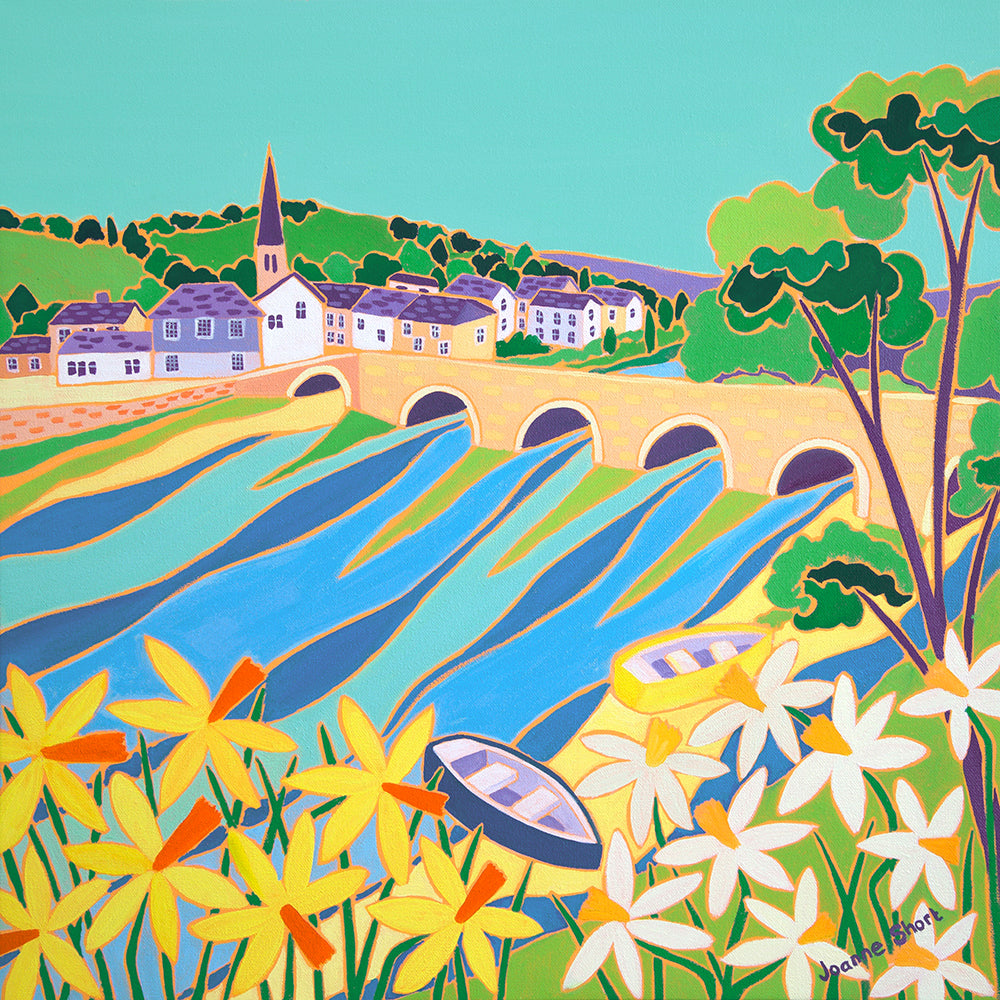 Original Painting by Joanne Short. Spring Colours, Lostwithiel