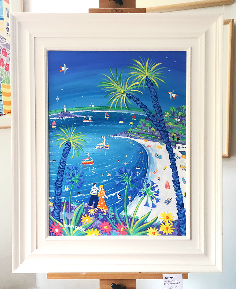 John Dyer Painting. St Ives Bay Blue, Portminster Beach