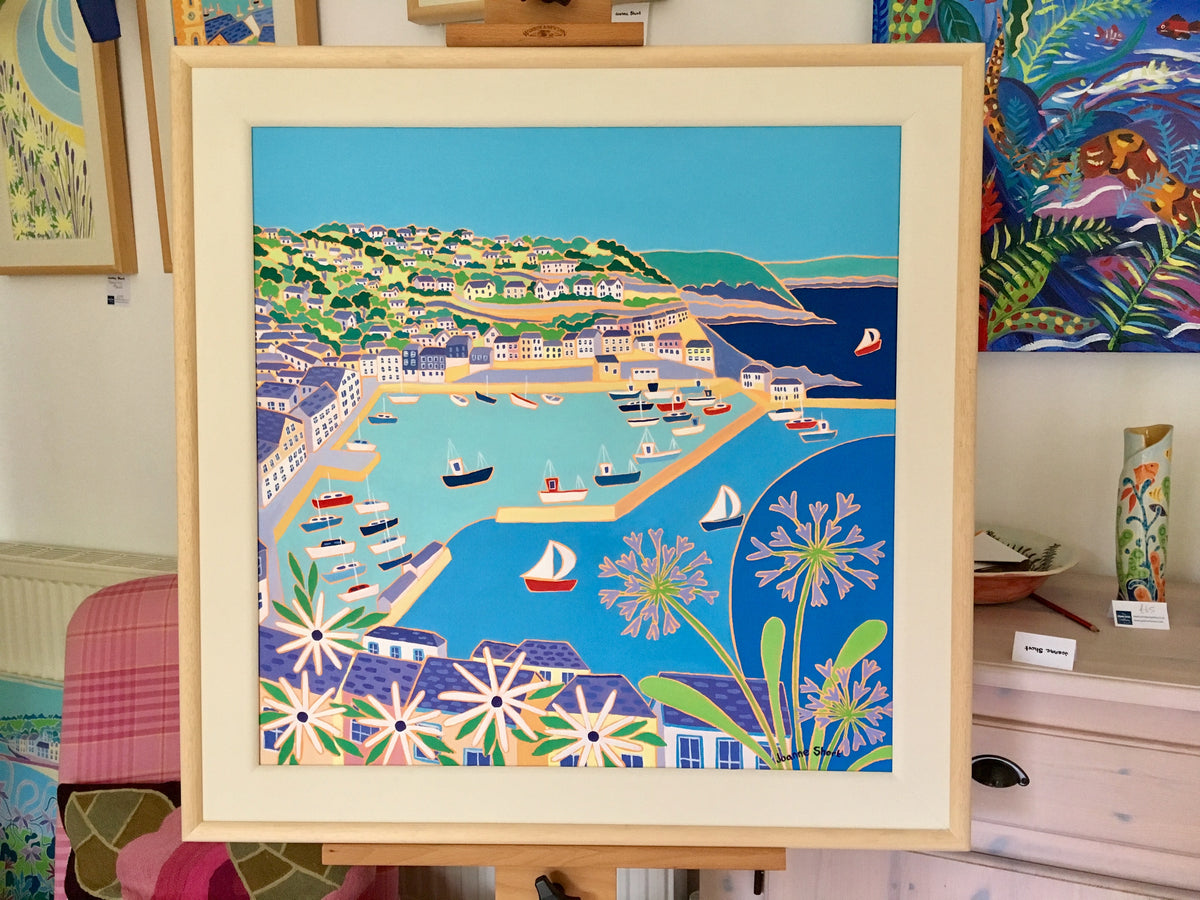 Original Painting by Joanne Short. View across the Harbour, Mevagissey