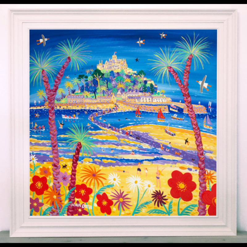 Original Painting by John Dyer. Incoming Tide, St Michael&#39;s Mount