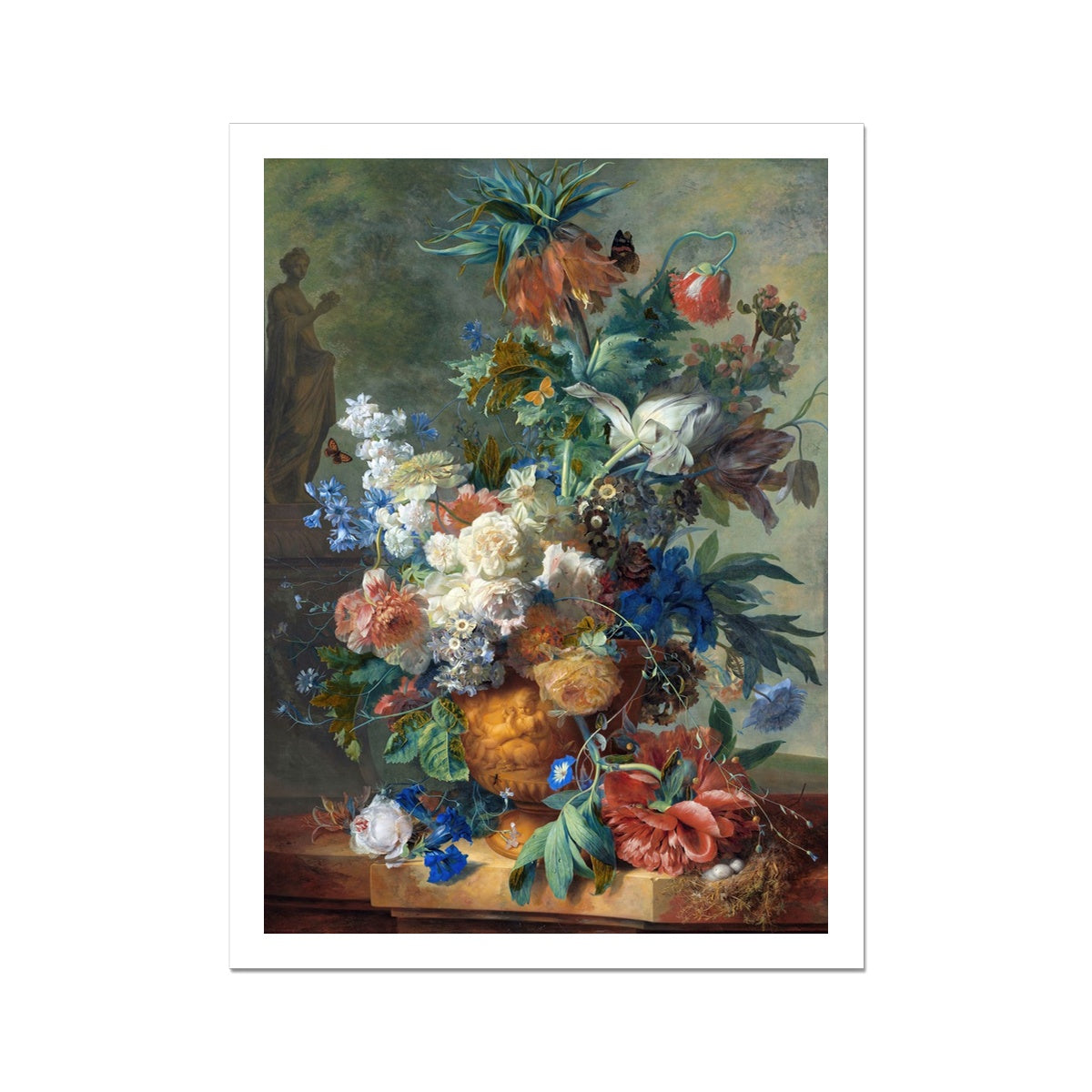 Jan van Huysum Fine Art Open Edition Art Print. 'Still Life with Flowers'. Dutch Art Gallery