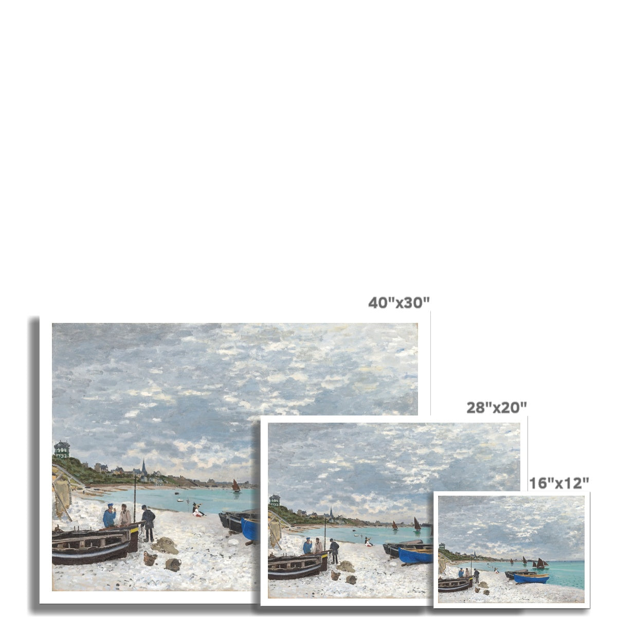 &#39;The Beach at Sainte-Adresse&#39; by Claude Monet. Open Edition Fine Art Print. Historic Art