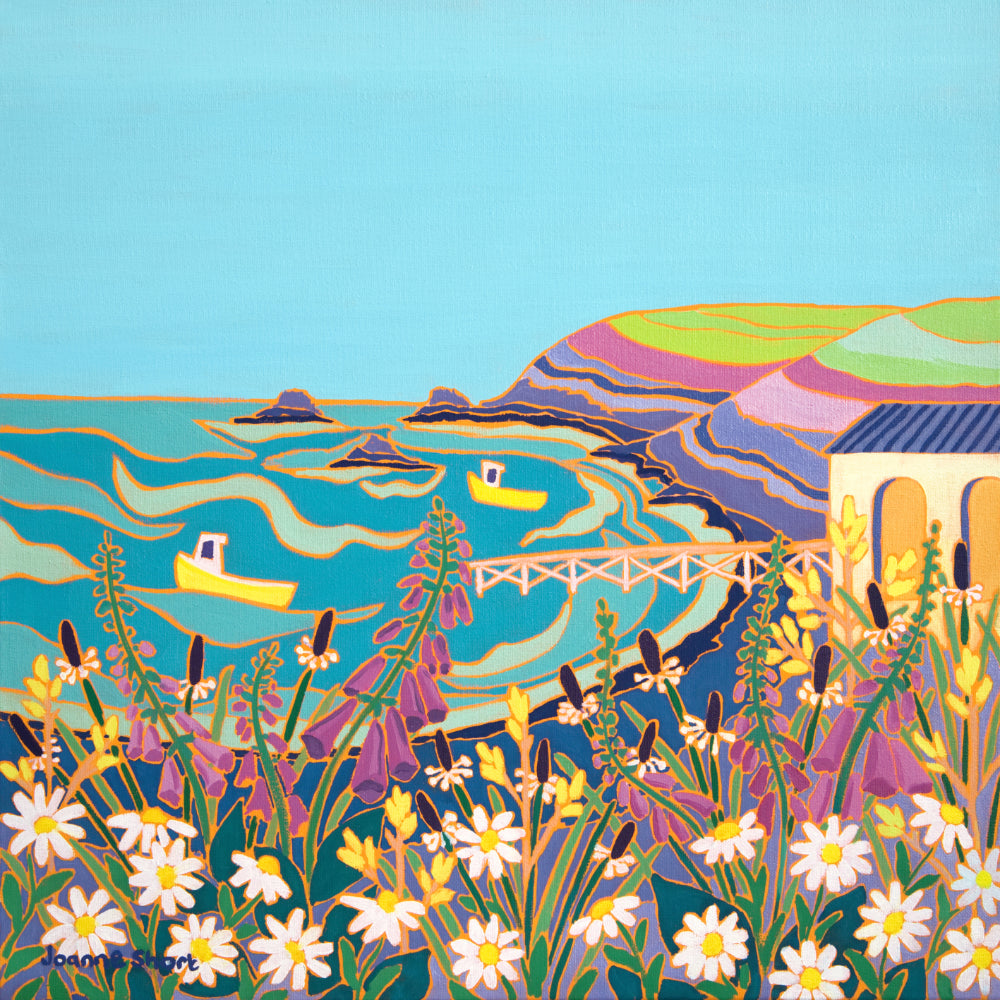 Original Painting by Joanne Short. Wild Flowers at the Lizard Point