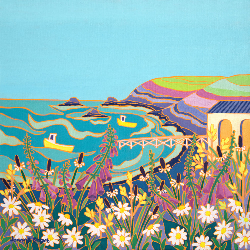 Original Painting by Joanne Short. Wild Flowers at the Lizard Point