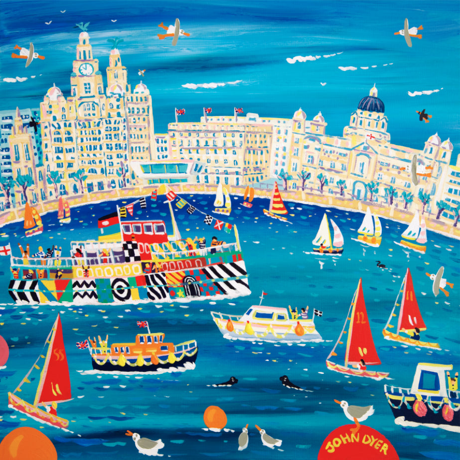 Limited Edition Print by John Dyer. &#39;Fun on the Mersey, Liverpool&#39;. Gallery Liverpool Print