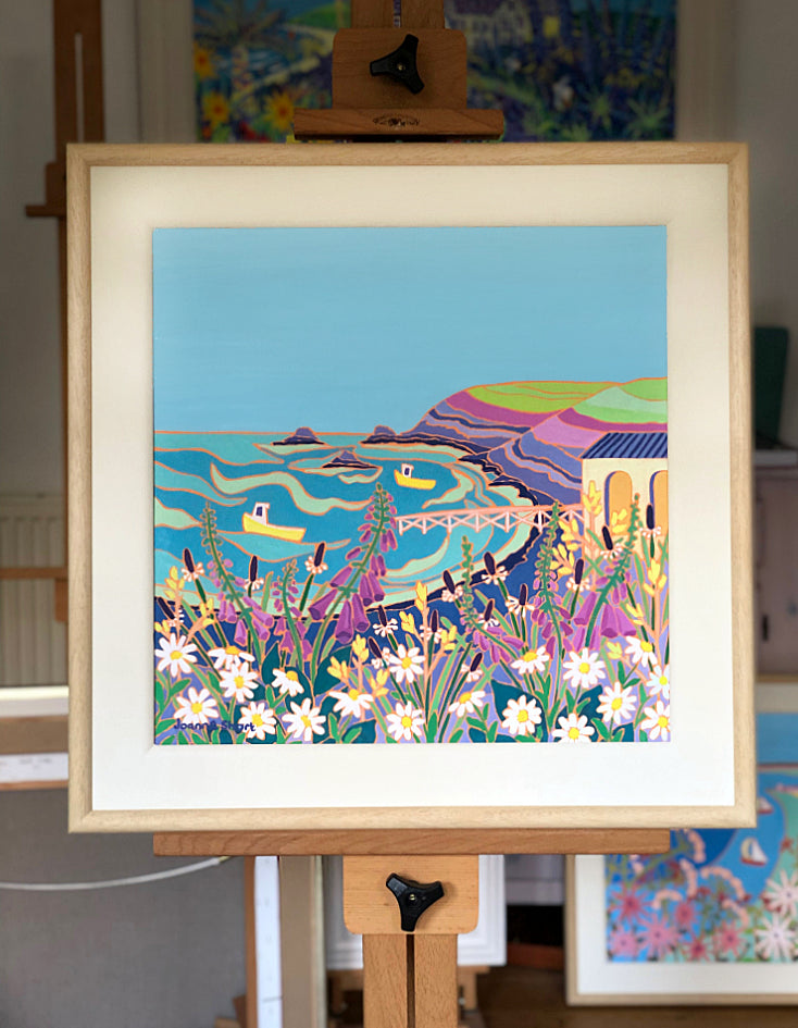 Original Painting by Joanne Short. Wild Flowers at the Lizard Point