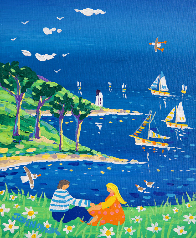 John Dyer Painting. A Day on the Roseland, St Anthony's Lighthouse