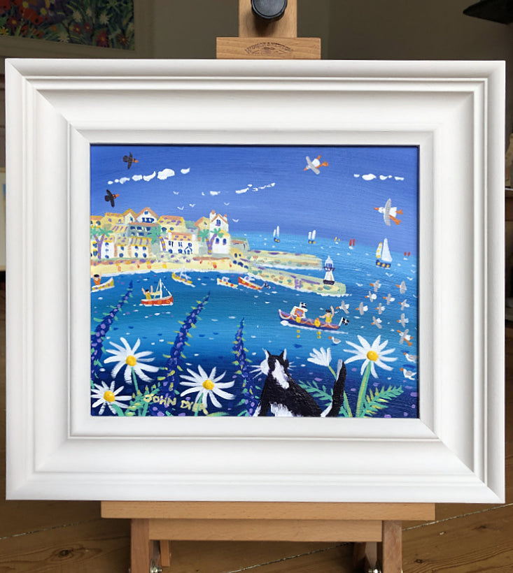 John Dyer Painting. Waiting for the Catch, St Ives