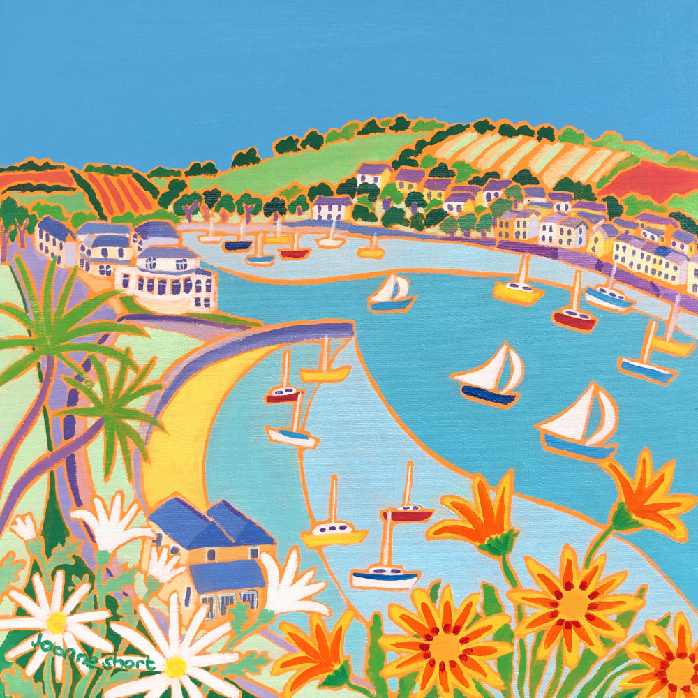 Joanne Short Painting. Looking towards Greenbank and Flushing, Falmouth