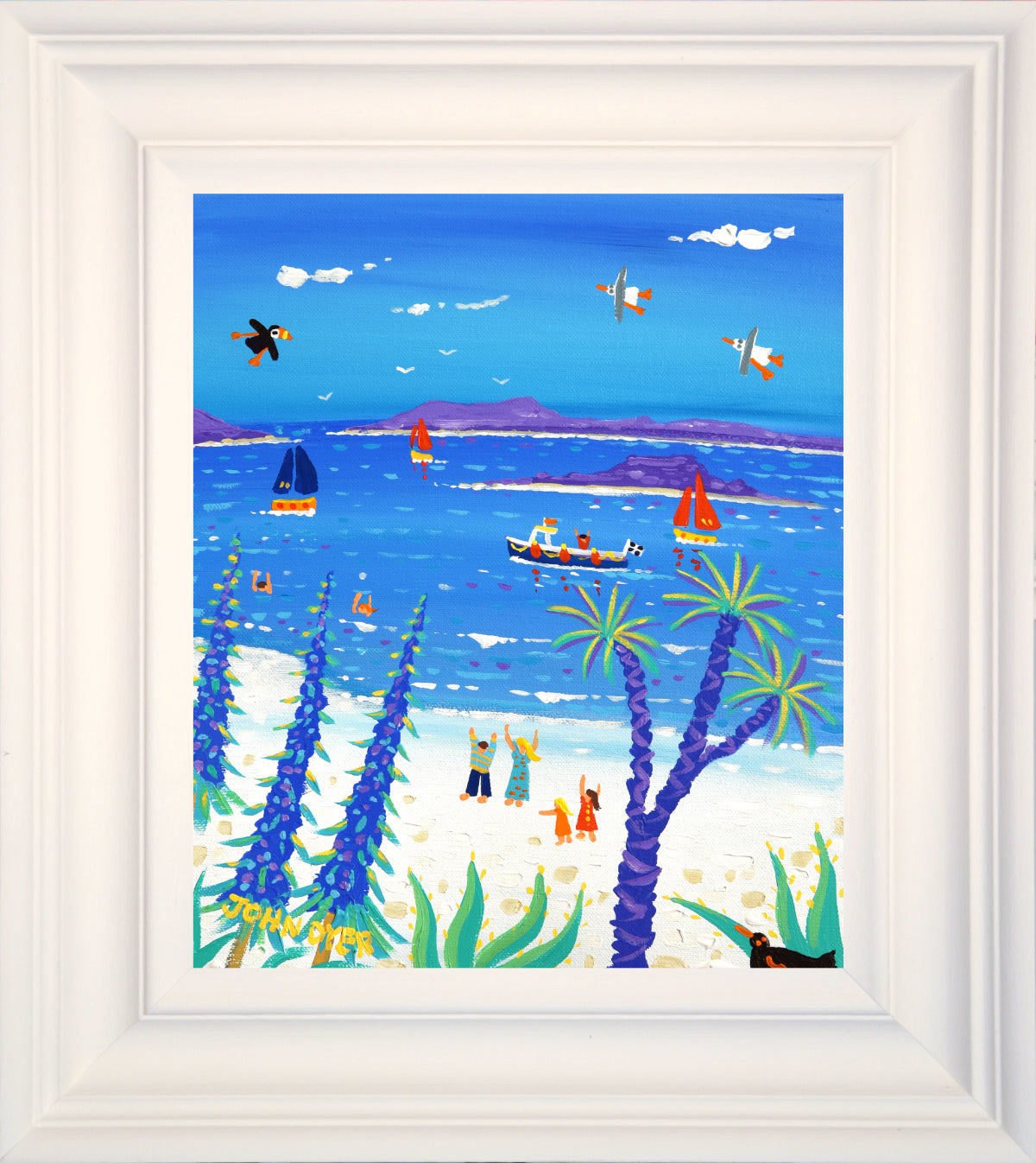 John Dyer Painting. Family Fun, Tresco