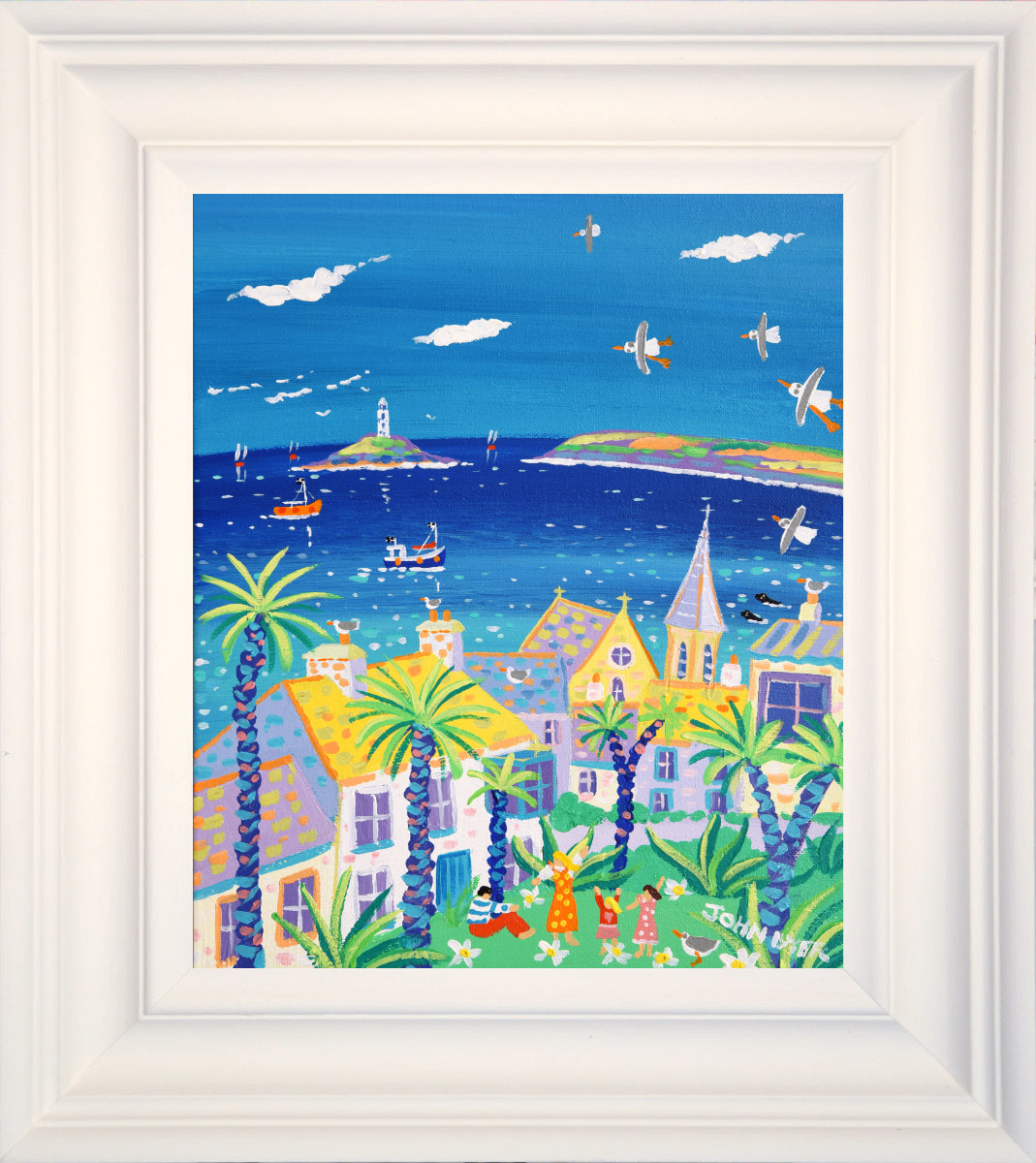 John Dyer Painting. View to the Lighthouse, St Ives