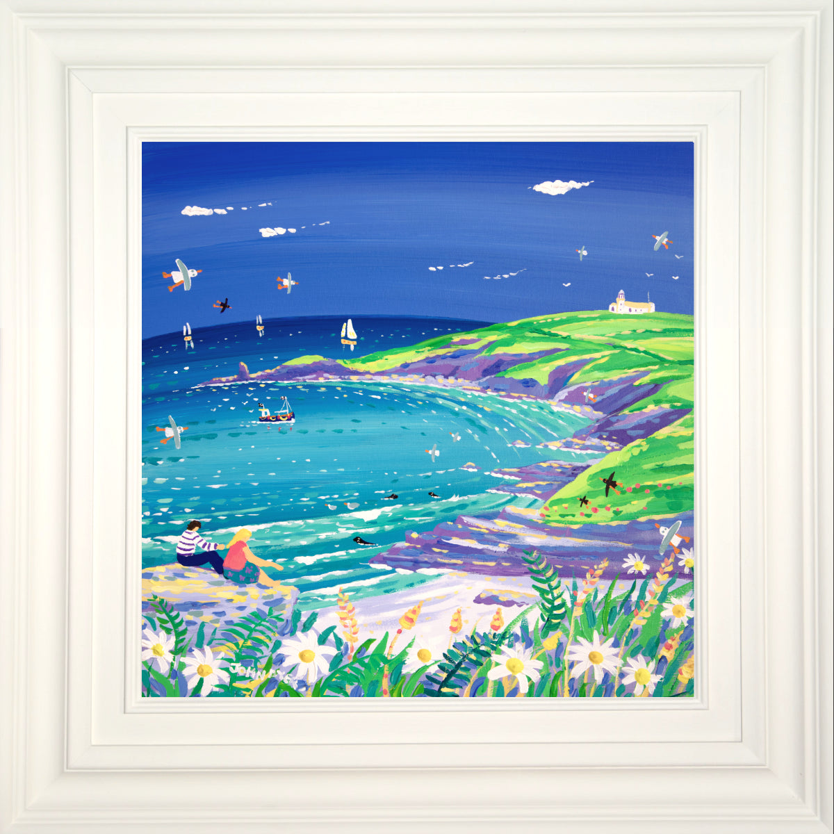 John Dyer Painting. The Sound of the Sea, Housel Bay