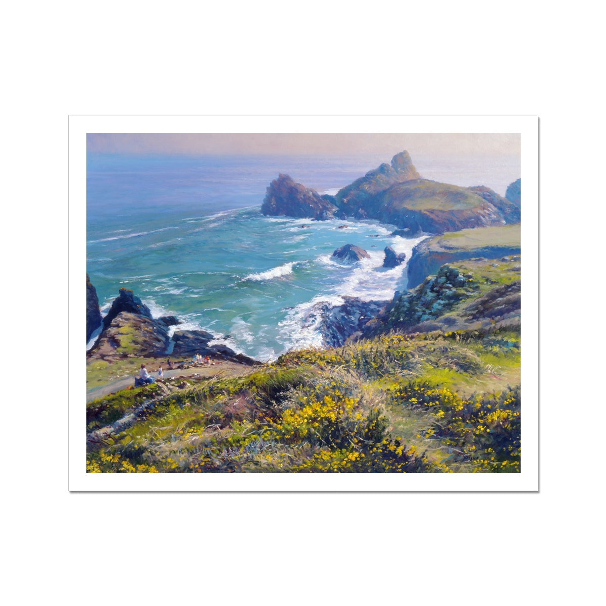 Ted Dyer Fine Art Print. Open Edition Cornish Art Print. &#39;May Sunshine, Kynance Cove&#39;. Cornwall Art Gallery