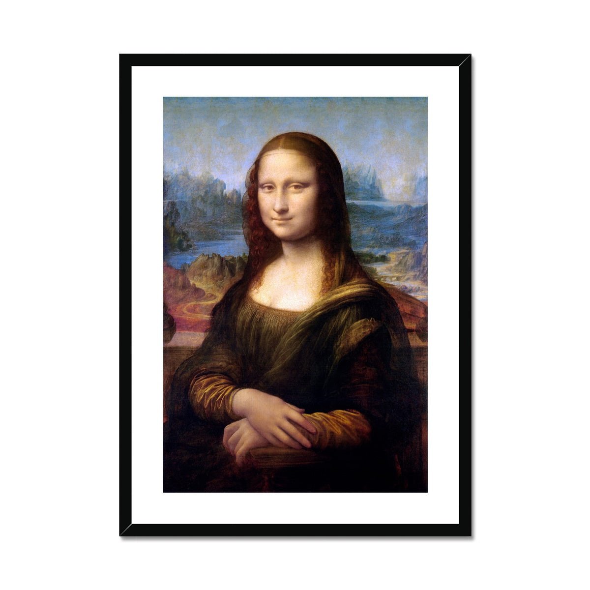 Leonardo da Vinci Framed Open Edition Art Print. 'Mona Lisa'. Art Gallery Historic Art