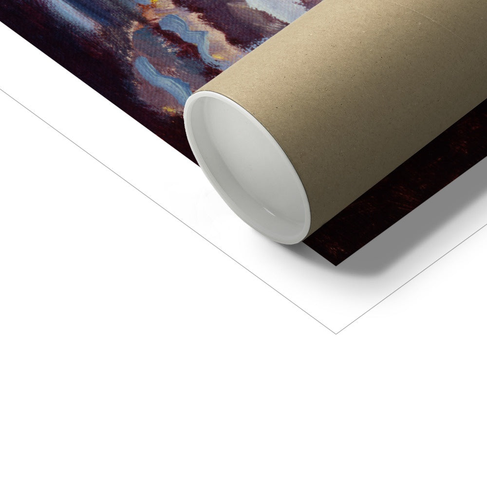 Ted Dyer Fine Art Print. Open Edition Cornish Art Print. 'Daffodils and Tulips in a Vase, Still Life'. Cornwall Art Gallery