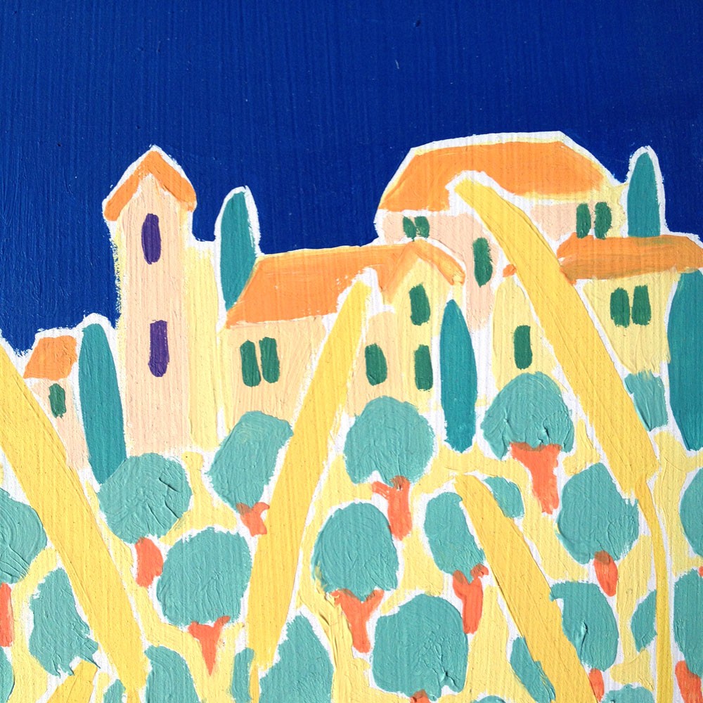 A Slice of Tuscany, Italy. Un Spicchio di Toscana. Original Painting by Joanne Short