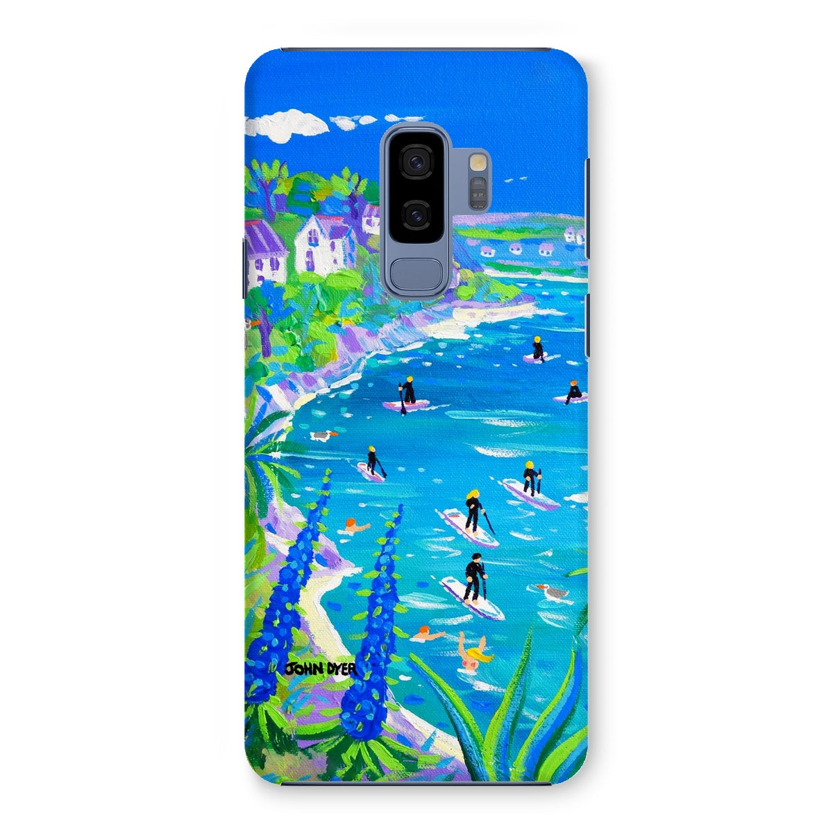 Snap Art Phone Case. SUP Paddleboarding, Gannel Estuary, Newquay. Artist John Dyer. Cornwall Art Gallery