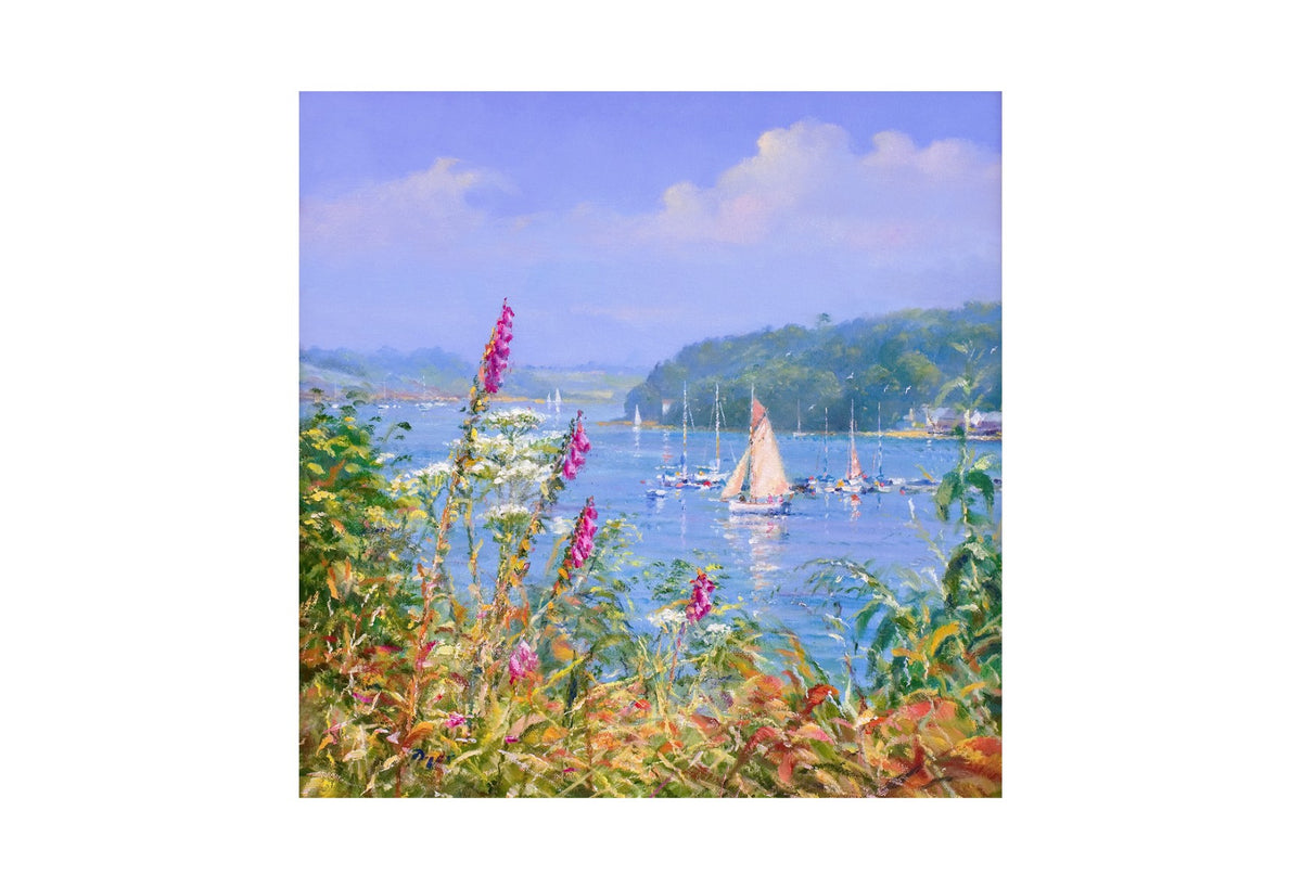 Signed Limited Edition Print. Early Summer Helford. By Ted Dyer