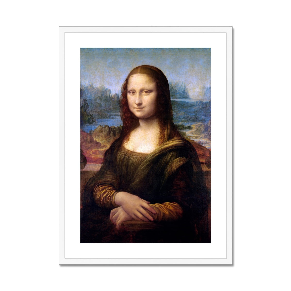 Leonardo da Vinci Framed Open Edition Art Print. 'Mona Lisa'. Art Gallery Historic Art