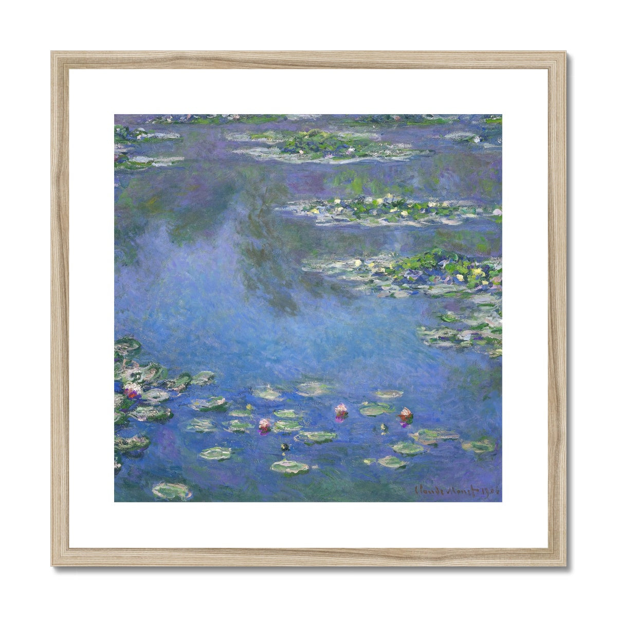 Claude Monet Framed Open Edition Art Print. &#39;Water Lilies&#39;. Art Gallery Historic Art