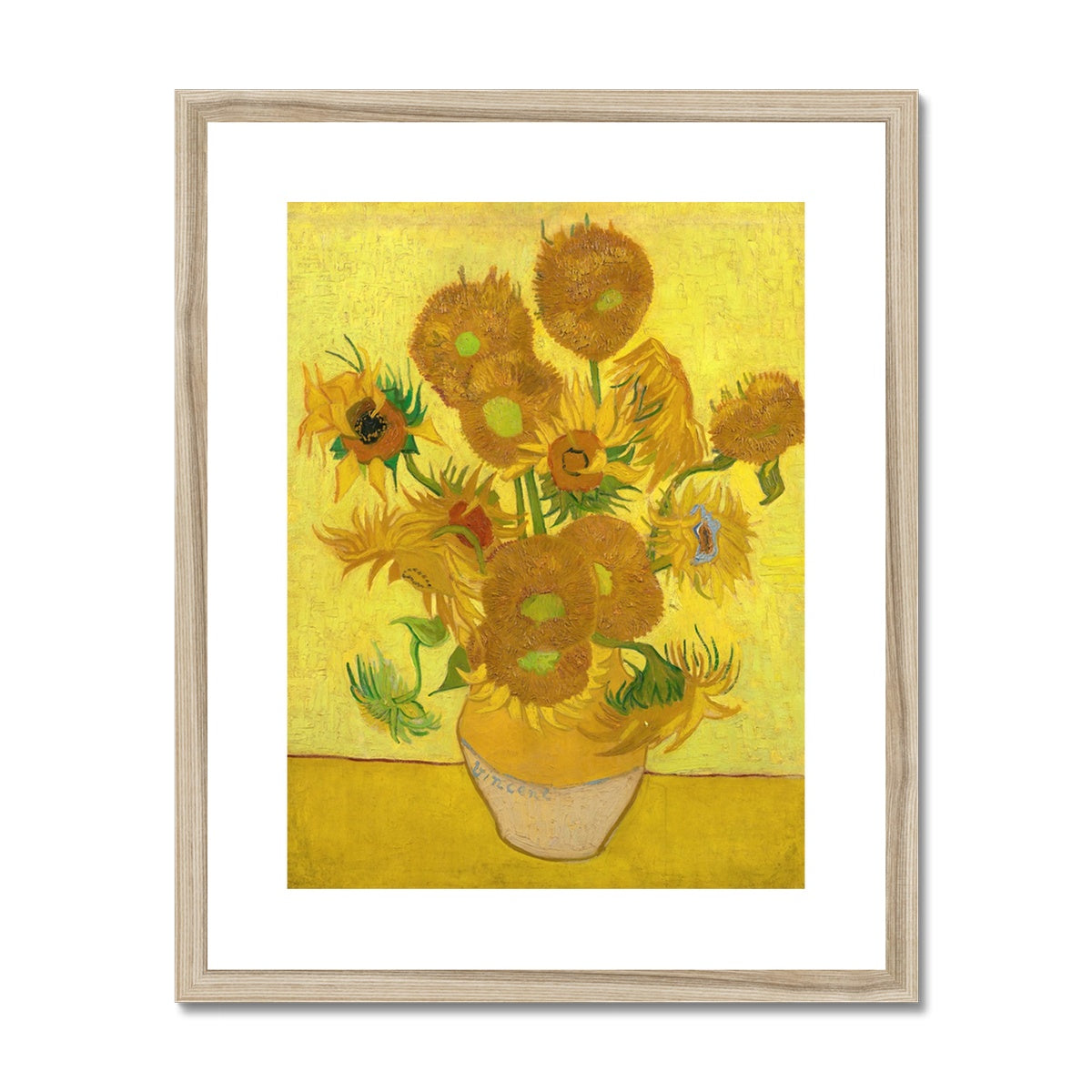 Vincent Van Gogh Framed Open Edition Art Print. &#39;Sunflowers&#39;. Art Gallery Historic Art