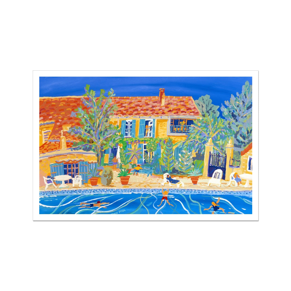 Open Edition Cornish Art Print. &#39;Holidays in Provence, Rasteau&#39;. French Art Gallery