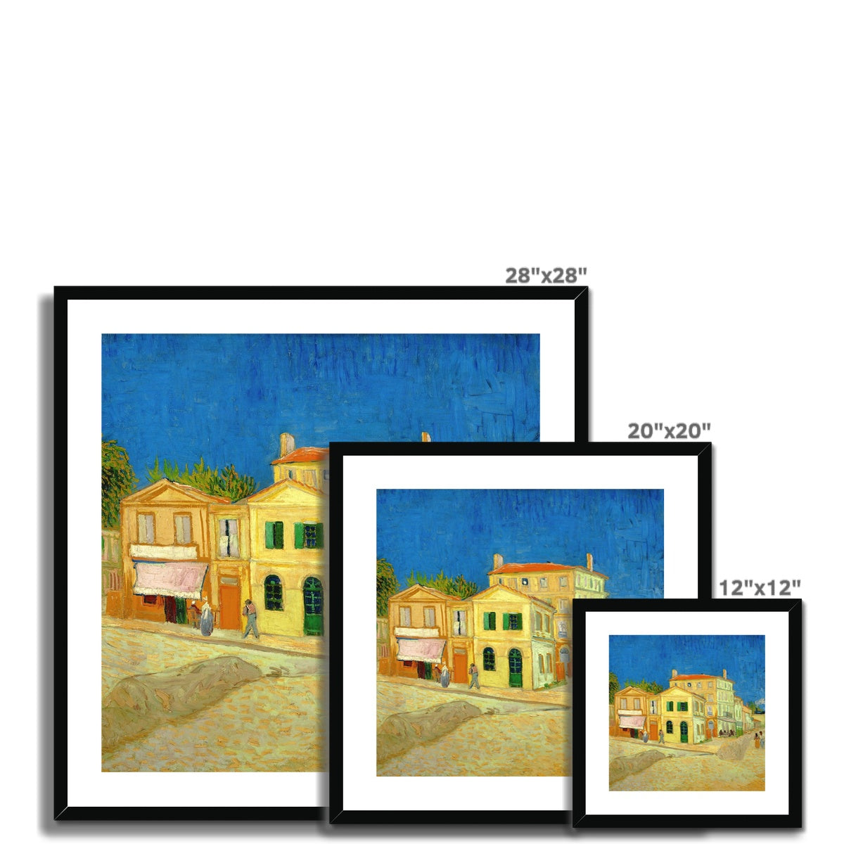 Vincent Van Gogh Framed Open Edition Art Print. &#39;The Yellow House&#39;. Art Gallery Historic Art