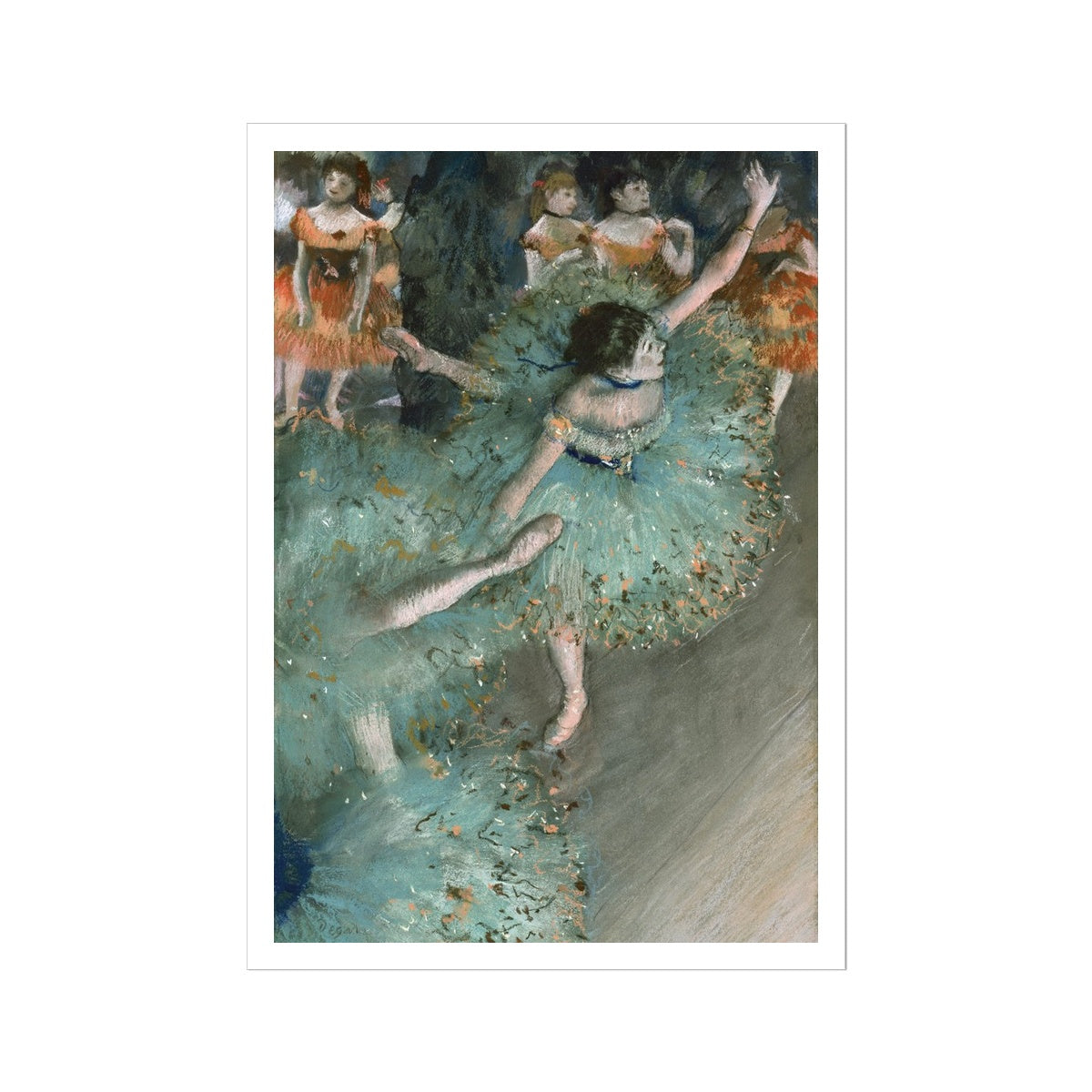 &#39;Swaying Dancer (Dancer in Green)&#39; by Edgar Degas. Ballet Dancer Open Edition Fine Art Print. Historic Art