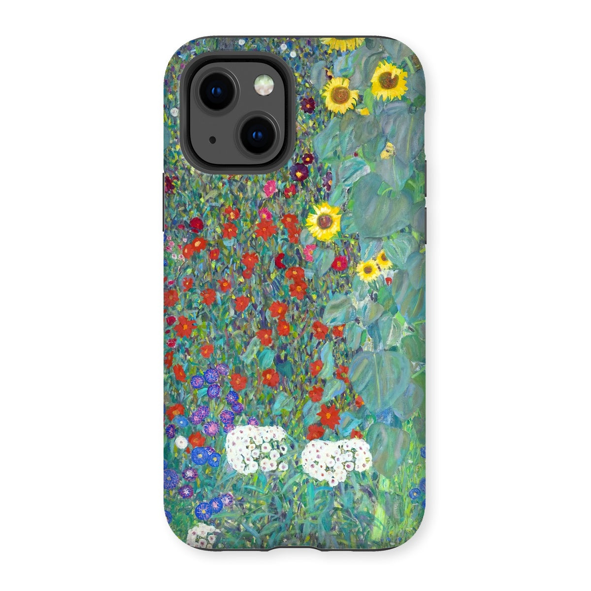 Tough Art Phone Case. 'Cottage Garden with Sunflowers'. Artist Gustav Klimt. British Art Gallery