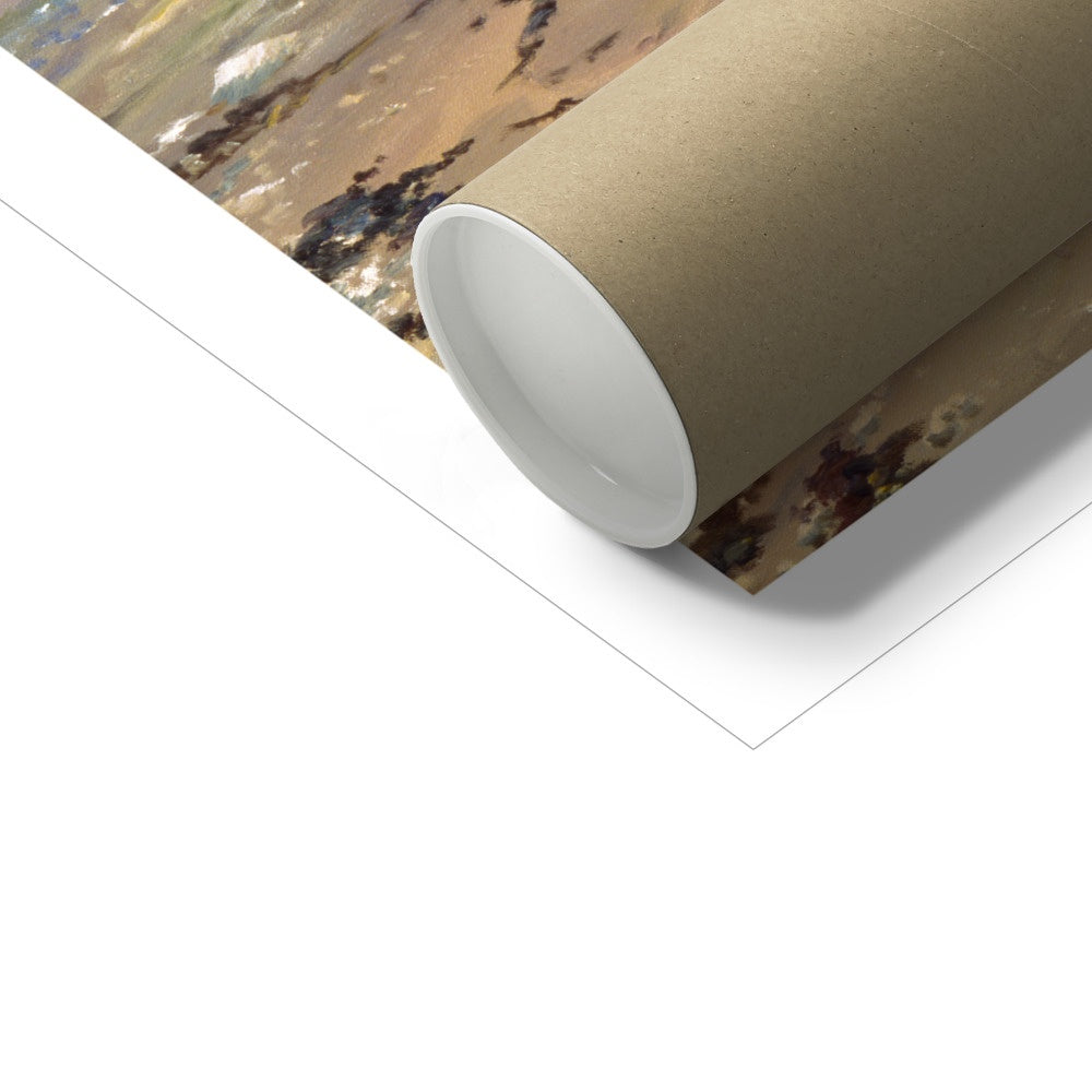 Ted Dyer Fine Art Print. Open Edition Cornish Art Print. 'Clear Water, Castle Beach, Falmouth'. Cornwall Art Gallery